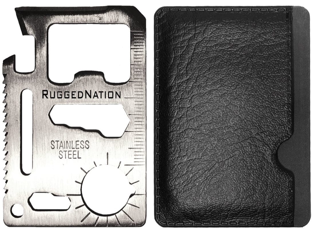 11 in 1 Stainless Steel Multi Function Credit Card Wallet Survival Pocket Tool