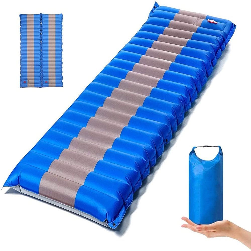 Camping Sleeping Pad Waterproof PVC Inflatable Mat for Tent, Hiking and Backpacking