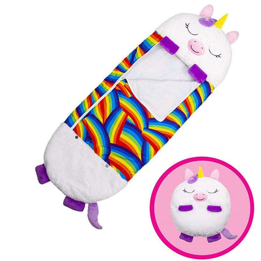 135*50Cm Sleeping Bag Happy Nappers Children'S Cartoon Plush Pillow Convertible Children'S Sleeping Bag Unicorn Sleeping Bag