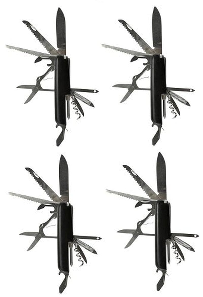 (4) SE 16-In-1 Pocket Knife Tool Stainless Steel Multi-Functional Camping