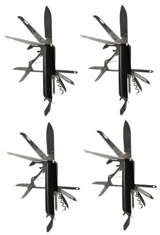 (4) SE 16-In-1 Pocket Knife Tool Stainless Steel Multi-Functional Camping