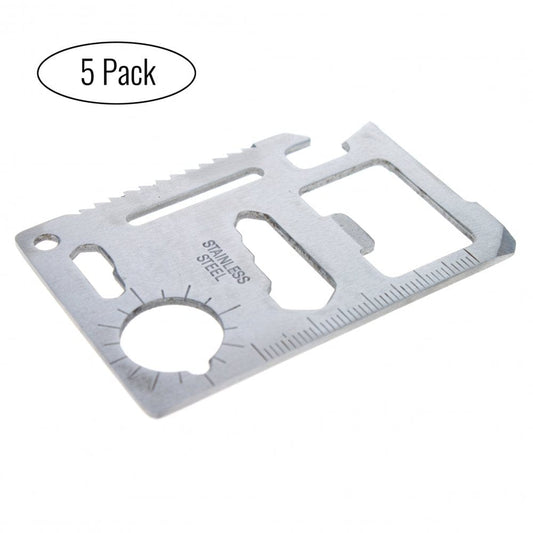 (5 Pack) ASR Outdoor 11 in 1 Multi Function Credit Card Sized Tool