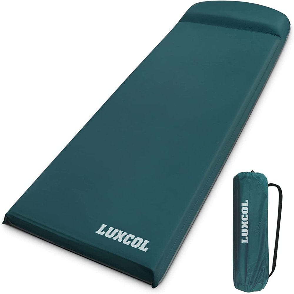LOCAMO Camping Sleeping Pad,3 Inches Thickness Self-Inflating Sleeping Mat with Pillow, Camping Foam Pads, Lightweight, Compact & Comfort